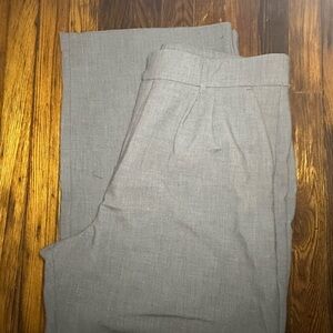 Curve Love Abercrombie & Fitch Sloane Gray High Waisted Wide Leg Trousers